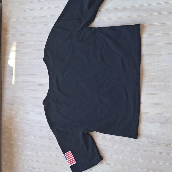 USA 100% Cotton Patriot Graphic Cropped Basic Y2k Stretch Oversized T-Shirt - Picture 6 of 8